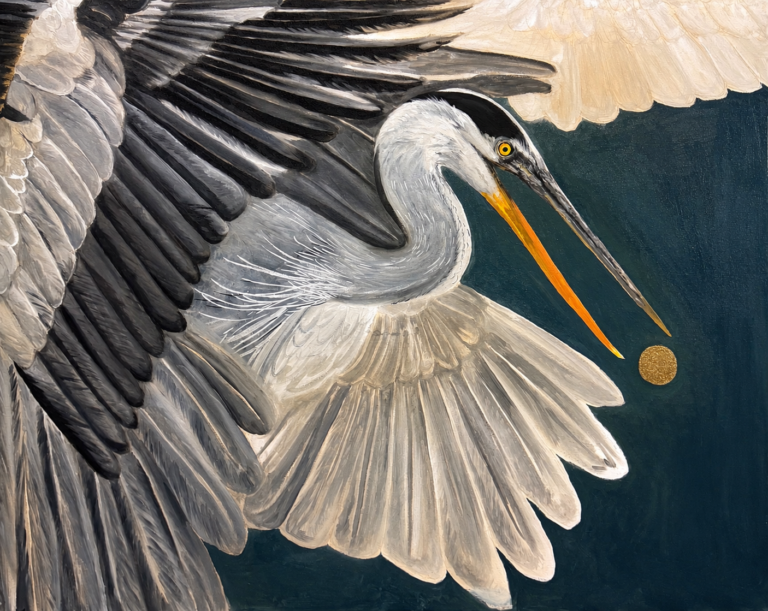 Heron Eating Sun