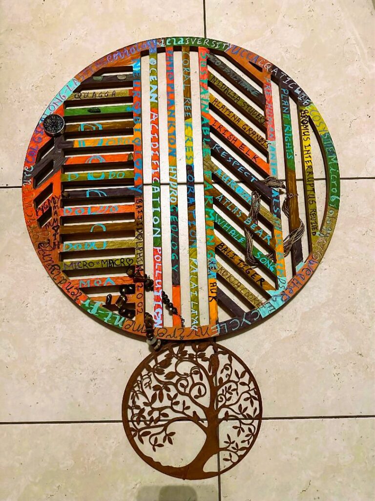 Installation: Upcycled Wheel- Recycled Wheel