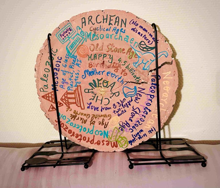 Installation: Upcycled Wheel – Earth’s Epochs